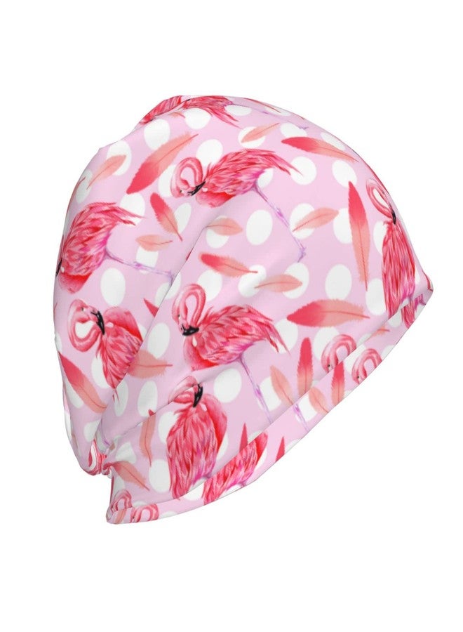 Giinly Flamingo Pink Beanie Cap Cancer Turban Headwear Hats for Women Men - Image 5